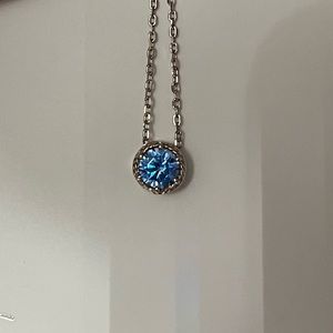 Sterling Silver Tanzanite Necklace (December Birthstone Pendant)